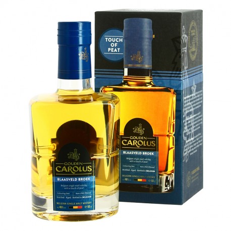 Whisky Gouden CAROLUS BLAASVELD BROEK 50 cl Single Malt Belge légèrement Tourbé