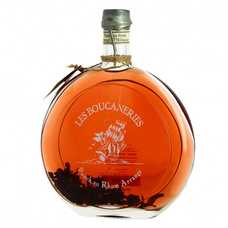 Les BOUCANERIES Punch au Rhum Arrangé à l'HIBISCUS 50 cl