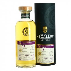 Single Malt Whisky HOUSE of Mc CALLUM LEDAIG 15 ans Vintage 2007 70 cl