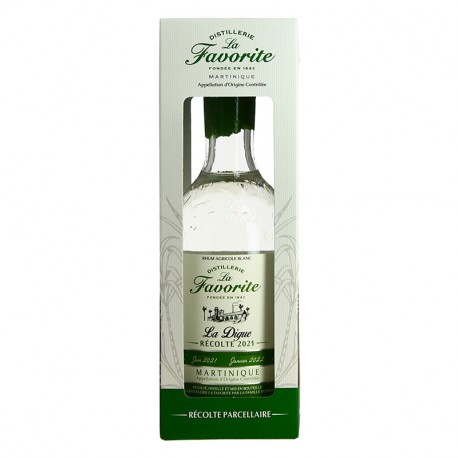 Rhum La FAVORITE LA DIGUE Récolte 2021 70 cl Rhum Agricole Blanc de Martinique