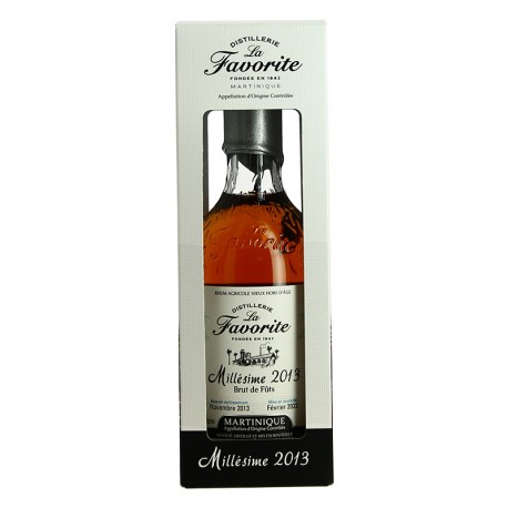 Rhum Agricole La FAVORITE 9 ans d'âge 2013 Brut de Fûts 70 cl