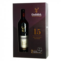 Whisky GLENFIDDICH 15 Ans Solera Coffret + 2 Verres 70cl
