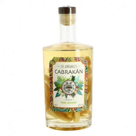 Rhum Arrangé CABRAKAN Poire Gingembre 70 cl