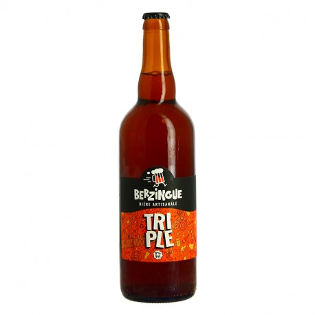 Bière la BERZINGUE BLONDE TRIPLE par Brasserie Les Tours du Malt 75cl 8°