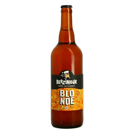 Bière la BERZINGUE BLONDE par Brasserie Les Tours du Malt 75cl 6°
