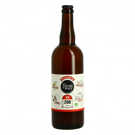 Bière Biologique KM 200 par la Brasserie Les Tours du Malt 75cl