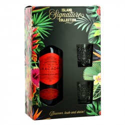 COFFRET Rhum ANACAONA Santo Domingo 70 cl + 2 verres