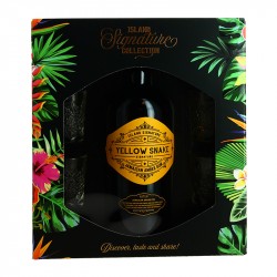 Coffret Yellow Snake Rhum Ambré de Jamaïque 70 cl + 4 Shooters
