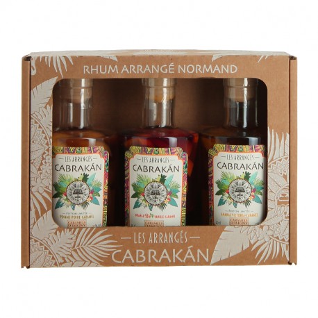 Rhum Arrangé CABRAKAN Coffret 3X20CL CARAMEL d'ISIGNY