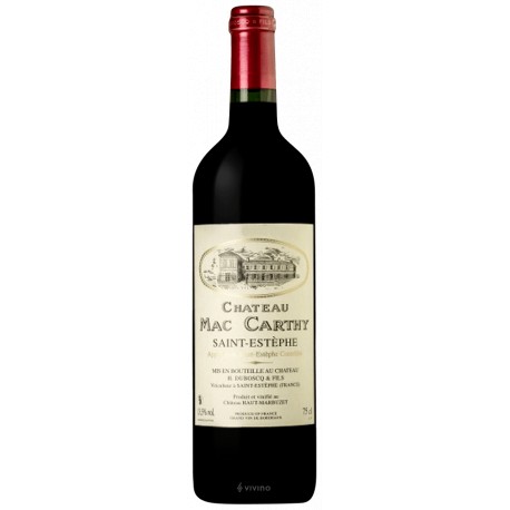 Mac Carthy 2021 75CL Saint Estèphe Vinifié par Haut Marbuzet