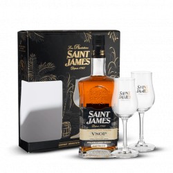 Coffret Rhum Saint JAMES VSOP + 2 Verres 70 cl 43°