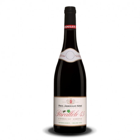 Demi Bouteille de PARALLELE 45 Côtes du Rhône Rouge Biologique par PAUL JABOULET Ainé