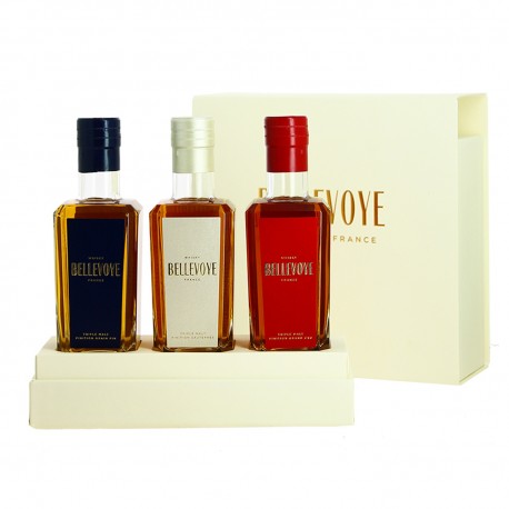 Coffret de Whisky BELLEVOYE 3 X 20 cl Bleu Blanc Rouge