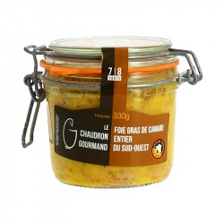 FOIE GRAS de CANARD Entier du Sud Ouest en Bocal Verre de 330 Gr Le Chaudron Gourmand