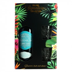 Coffret cadeau Rhum Turquoise Bay Rhum Ambré de l'Île Maurice 70 cl + 4 Shooters