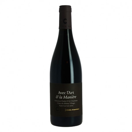 Avec l'ART et la MANIERE par Sébastien CHABAL Côtes du Rhône Villages St GERVAIS 75 cl