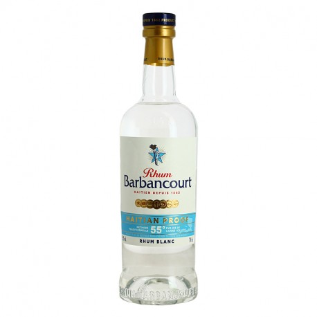 Rhum Blanc Agricole d'Haïti BARBANCOURT HAITIAN Proof 70 cl